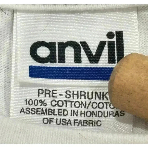 Vintage 90s New York Graphic Tee XL White Cotton Anvil Tourist NY Twin Towers - Picture 3 of 4